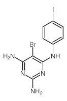 2,4,6-Pyrimidinetriamine,5-bromo-N4-(4-iodophenyl)- structure