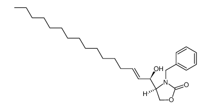 (S)-3-benzyl-4-((R,E)-1-hydroxyhexadec-2-enyl)oxazolidin-2-one Structure