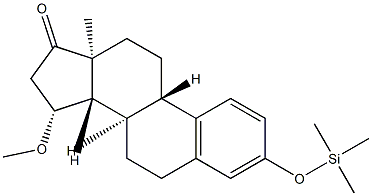 15β-Methoxy-3-[(trimethylsilyl)oxy]estra-1,3,5(10)-trien-17-one结构式