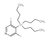 tributyl-(3,5-difluoropyridin-4-yl)stannane structure