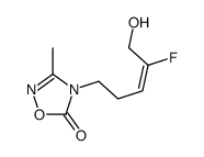 1,2,4-Oxadiazol-5(4H)-one,4-[(3E)-4-fluoro-5-hydroxy-3-pentenyl]-3-methyl-(9CI) Structure