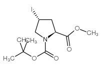 N-BOC-TRANS-4-IODO-L-PROLINE METHYL ESTER结构式