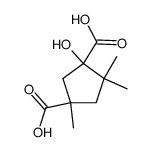 3-hydroxy-1,4,4-trimethyl-cyclopentane-1,3-dicarboxylic acid Structure