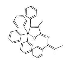 (Z)-4-methyl-N-(2-methyl-1-phenylprop-1-en-1-yl)-2,2,2,3-tetraphenyl-1,2l5-oxaphosphol-5(2H)-imine结构式