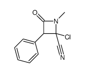 2-chloro-1-methyl-4-oxo-3-phenylazetidine-2-carbonitrile Structure