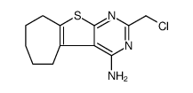 2-(CHLOROMETHYL)-6,7,8,9-TETRAHYDRO-5H-CYCLOHEPTA[4,5]THIENO[2,3-D]PYRIMIDIN-4-AMINE Structure