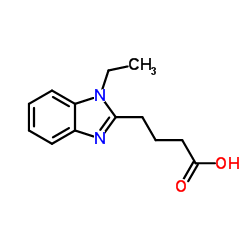 4-(1-ETHYL-1H-BENZOIMIDAZOL-2-YL)-BUTYRIC ACID结构式