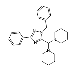 1-Benzyl-5-dipiperidinomethyl-3-phenyl-1,2,4-triazol Structure