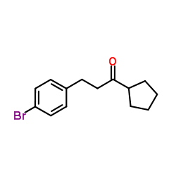 3-(4-Bromophenyl)-1-cyclopentyl-1-propanone structure