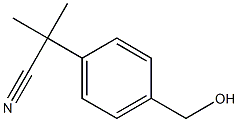 2-(4-(hydroxymethyl)phenyl)-2-methylpropanenitrile Structure