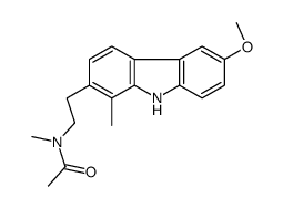 N-[2-(6-methoxy-1-methyl-9H-carbazol-2-yl)ethyl]-N-methylacetamide Structure