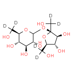 Sucrose-1,1,6,6,6',6'-d6 structure