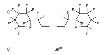 dichloro-bis(3,3,4,4,5,5,6,6,7,7,8,8,8-tridecafluorooctyl)stannane结构式