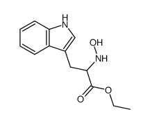 Ethyl α-(hydroxyamino)-β-(indol-3-yl) propanoate结构式