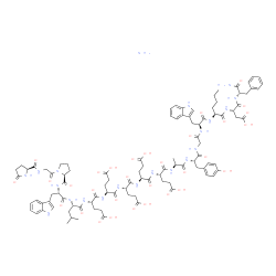 18-34-Gastrin I (pig), 18-(5-oxo-l-proline)-22-l-leucine-32-l-norleucine-, ammonium salt structure