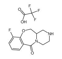 10-fluoro-1,2,3,4,12,12a-hexahydro-6H-pyrazino[2,1-c][1,4]benzoxazepin-6-one trifluoroacetate结构式