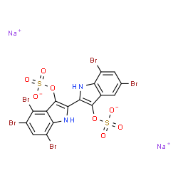 4,5,5',7,7'-Pentabromo-2,2'-bi[1H-indole]-3,3'-diol bis(sulfuric acid sodium) salt结构式