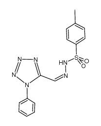 (Z)-1-Phenyl-5-tetrazolcarbaldehyd-tosylhydrazon Structure