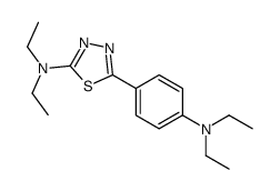 5-[4-(diethylamino)phenyl]-N,N-diethyl-1,3,4-thiadiazol-2-amine结构式