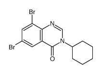 6,8-dibromo-3-cyclohexylquinazolin-4-one Structure