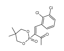 (E)-2,2-dimethyl-1,3-propanediyl α-acetyl-2,3-dichlorostyrylphosphonate结构式