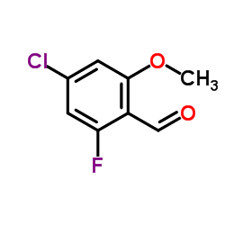 4-Chloro-2-fluoro-6-methoxybenzaldehyde Structure