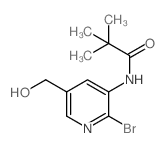 N-(2-溴-5-(羟甲基)吡啶-3-基)新戊酰胺结构式