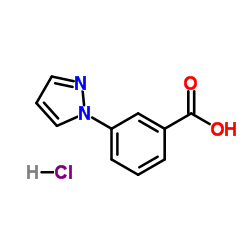 3-(1H-Pyrazol-1-yl)benzoic acid hydrochloride (1:1) Structure