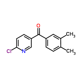 (6-Chloro-3-pyridinyl)(3,4-dimethylphenyl)methanone Structure