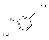 3-(3-FLUOROPHENYL)AZETIDINE HYDROCHLORIDE结构式