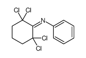 2,2,6,6-tetrachloro-N-phenylcyclohexan-1-imine Structure