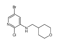 5-bromo-2-chloro-N-((tetrahydro-2H-pyran-4-yl)methyl)pyridin-3-amine Structure