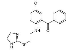 [5-chloro-2-[2-(4,5-dihydro-1H-imidazol-2-ylsulfanyl)ethylamino]phenyl]-phenylmethanone Structure