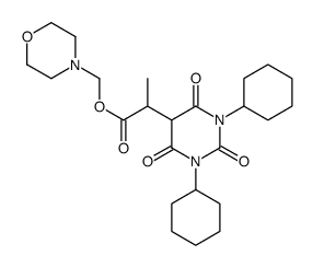 morpholin-4-ylmethyl 2-(1,3-dicyclohexyl-2,4,6-trioxo-1,3-diazinan-5-y l)propanoate structure