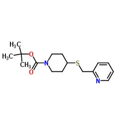 4-(Pyridin-2-ylmethylsulfanyl)-piperidine-1-carboxylic acid tert-butylester picture