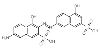 7-amino-3-[(5-hydroxy-7-sulfo-naphthalen-2-yl)hydrazinylidene]-4-oxo-naphthalene-2-sulfonic acid结构式