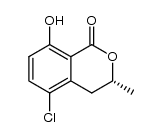 (3R)-5-chloro-8-hydroxy-3-methyl-3,4-dihydro-1H-isochromen-1-one Structure