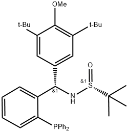 [S(R)]-N-[(S)-[3,5-双(1,1-二甲基乙基)-4-甲氧基苯基] [2-(二苯基膦基)苯基]甲基]-2-甲基-2-丙烷亚磺酰胺图片