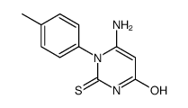 6-amino-1-(4-methylphenyl)-2-sulfanylidenepyrimidin-4-one Structure