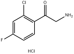 2-氨基-1-(2-氯-4-氟苯基)乙-1-酮盐酸盐结构式