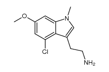 4-chloro-6-methoxy-1-methyltryptamine Structure