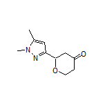 2-(1,5-Dimethyl-1H-pyrazol-3-yl)dihydro-2H-pyran-4(3H)-one Structure