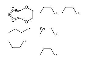 tributyl-(5-tributylstannyl-2,3-dihydrothieno[3,4-b][1,4]dioxin-7-yl)stannane结构式