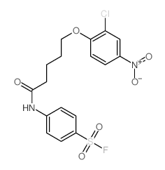 Benzenesulfonylfluoride, 4-[[5-(2-chloro-4-nitrophenoxy)-1-oxopentyl]amino]-结构式