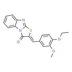 2-(4-ethoxy-3-methoxybenzylidene)[1,3]thiazolo[3,2-a]benzimidazol-3(2H)-one Structure