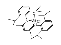 (2-(2,6-diisopropylphenylamino)-4-(2,6-diisopropylphenyl-imino)-2-pentene-H)GaCl2 Structure