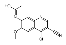 N-(4-Chloro-3-cyano-6-methoxy-7-quinolinyl)acetamide Structure