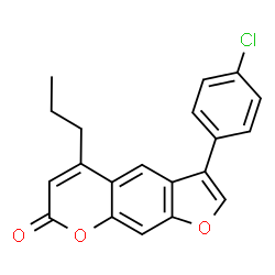 3-(4-chlorophenyl)-5-propylfuro[3,2-g]chromen-7-one Structure