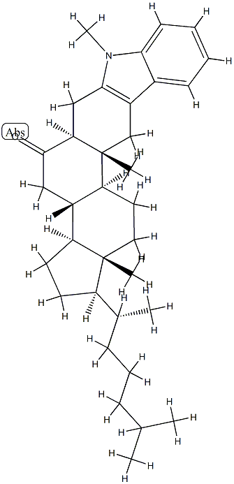 1'-Methyl-1'H-5α-cholest-2-eno[3,2-b]indol-6-one structure