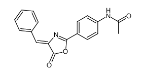 N-(4-{5-Oxo-4-[1-phenyl-meth-(Z)-ylidene]-4,5-dihydro-oxazol-2-yl}-phenyl)-acetamide Structure